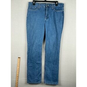 Riders by Lee Womens Flannel Lined Straight Leg Jeans Blue Denim Size 12